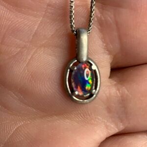 Opal triplet Silver Necklace! 😍 stunning opal